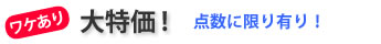 訳あり大特価!